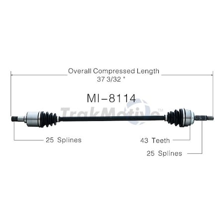 Surtrack Axle Cv Axle Shaft, Mi-8114 MI-8114
